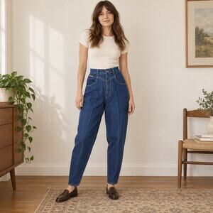 Vintage 80s Gitano High Rise Tapered Jeans 12 Long